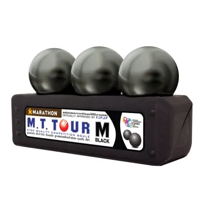 MARATHON ลูกเปตอง M-BLACK PETANQUE BALL เอ็มแบล็ค ลูกเปตองเหล็กกล้าพิเศษ ชุบสีดำ