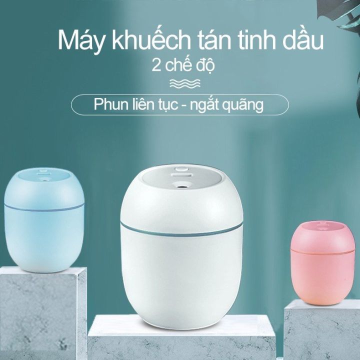( Tặng 1 Tinh Dầu ) Máy Xông Tinh Dầu Mini Humidifier 220ml Máy Phun Sương Tạo Ẩm Máy Khuếch Tán Tinh Dầu Tỏa Hương Thơm Cho Phòng Ngủ Và Trên Xe Hơi Xua Đuổi Muỗi Và Côn Trùng Đèn Xông Tinh Dầu Mini Hai Chế Độ Phun & Đèn Led 7 Màu