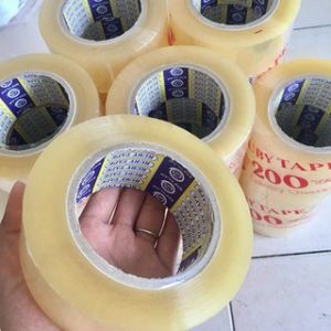 Băng keo trong 200yads 4.8cm [6 cuộn/cây - 2.4kg] dán thùng chống thấm Độ dính 45Mic THIỆN PHƯỚC