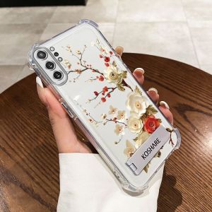 Case for Samsung Note 10 plus Samsung Note 10 Pro phone casing softcase silicone shockproof cover new design aesthetic flower with Holder sjcbzzh01