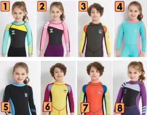 เคยเช่น ชุดว่ายน้ำเด็กควบคุมอูนู สีกันหนาว Swimsuit แถมหมวก พร้อมส่งในไทย