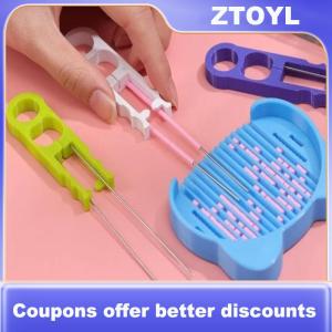 【ZTOYL】 1Pcs DIY Multifunctional Collage Beans Clip New Point Grip Collage Beans Pen Handheld Collage Bead Tool
