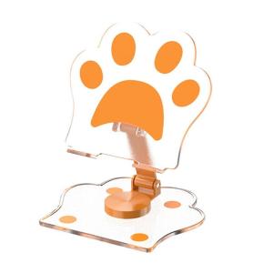 Foldable Cats Claws Acrylic Phone Stand Rotatable Mount Stable Base Slot Simple Installation for Home Office Use