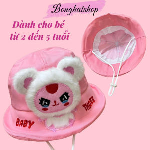 Mũ nón tai bèo trẻ em nón vành nón bo BABY-THREE cho bé gái từ 2 đến 10 tuổi