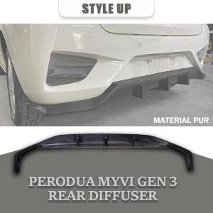 PERODUA MYVI GEN3 V1 REAR DIFFUSER PU 2017 2018 2019 2020 2021 MATERIAL PUR WITHOUT PAINT