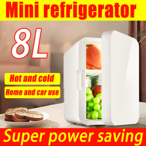 💦Rapid cooling💦8L Mini Fridge Portable Car Refrigerator Home Electronic Cooling Beauty Mask Small Freezer Household Beauty Food Refrigerator