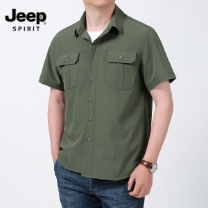 Jeep Spirit 1941 estd 2025 mùa hè nhanh khô co giãn dài áo có tay mỏng túi lớn nhanh khô