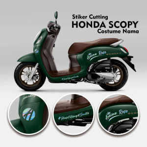 Stiker cutting scoopy custom nama sendiri