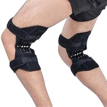 PowerFit Knee Brace Support - Booster Joint Support Pad Spring Knee Brace for Hiking Running Climbing Gym and Any Outdoor Activities