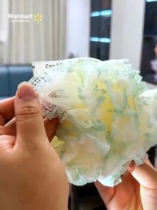 【Walmart】Ultra Soft Large Loofah Bath Ball Mesh Shower Puff Foaming Exfoliator for Body Scrub Back Bathing Non Scattered Durable Extra Large Bath Sponge Japanese Style Gentle on Skin Men Women