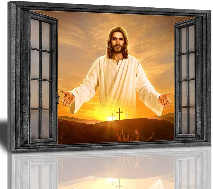 Sunator Gesù Cristo Jesus Greets You Welcome - Quadro Da Parete