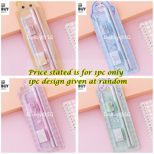 🔥SG LOCAL STOCK🔥5Pcs/set Cartoon Stationery Set Childrens Day Goodie Bag Birthday Party Gift Cute Pencil Sharpener Eraser Ruler Kawaii Stationery School Supplies 2022