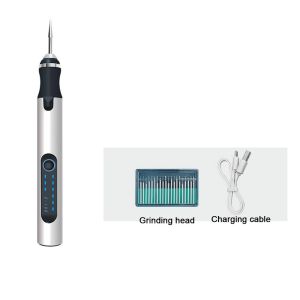 XGA38 3 Speed Regulation Engraving Pen Set Rechargeable Fine Carving Electric Polishing Pen Electric Carving Pen Portable Small Electric Grinder Drilling Holes