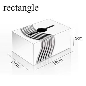 FFBH Metal Tissue Modern Luxury Tissue Boxes Rectangular Creative Tissues Boxes Home Living Room Dining Table Napkins Cases 3M8Q4