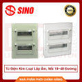 SINO Tủ Điện Kim Loại Lắp Âm, Nổi 18~48 Đường CB - Hàng Việt Nam, Chất Lượng Cao - BH 12 Tháng. 