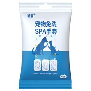 Pet Disposable SPA Cleaning Glove Wet Wipes 6pcs Wash-Free Gloves Pet Dry Wash Gloves Cat Dog Grooming