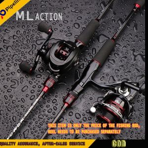 【COD】Pipeliness ML high lure fishing rod carbon fiber lighter and stronger EVA grip 1.8M/2.1M spinning/casting fishing rod