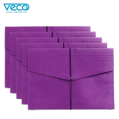 Veco Expanding Envelope w/garter Long Morocco 5pcs (Available: Green orange yellow gold yellow red)