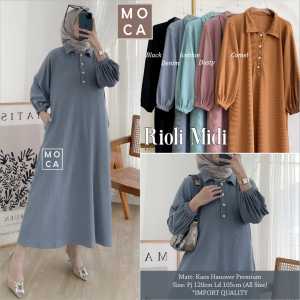 pakaian wanita muslimreoli  midi moca best seller premium