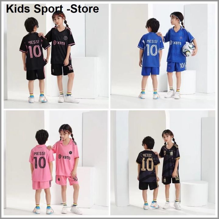 2023 24 Inter Miami No.10 Messi Jersey Kids Boys Girls Football Clothing Sets Lazada