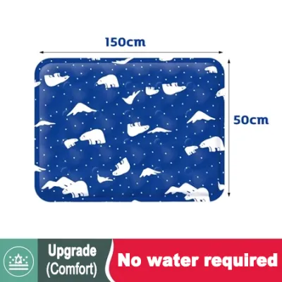 Blue Cooling Mat/ice mat mattress with snowflake pattern Rapid cooling to 18°C Sizes 50x150cm 70x170cm 90x180cm No water