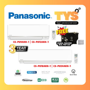 [💯ORIGINAL] Panasonic Inverter 5star R32 Air-Conditioners 1.0hp 1.5hp 2.0hp 2.5hp PU-AKH