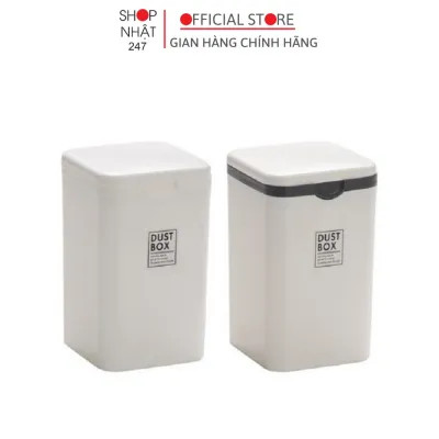 Thùng đựng rác mini bằng nhựa cao cấp Inomata dạng nắp bật và nắp kín nội địa Nhật Bản