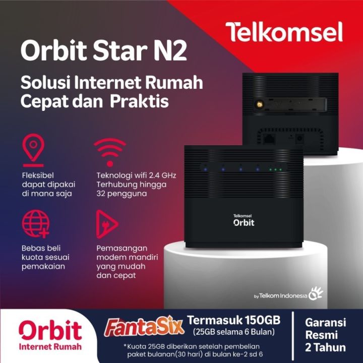 Huawei ORBIT STAR N2 MODEM WIFI 4G HIGH SPEED FREE TELKOMSEL 150GB 150 ...