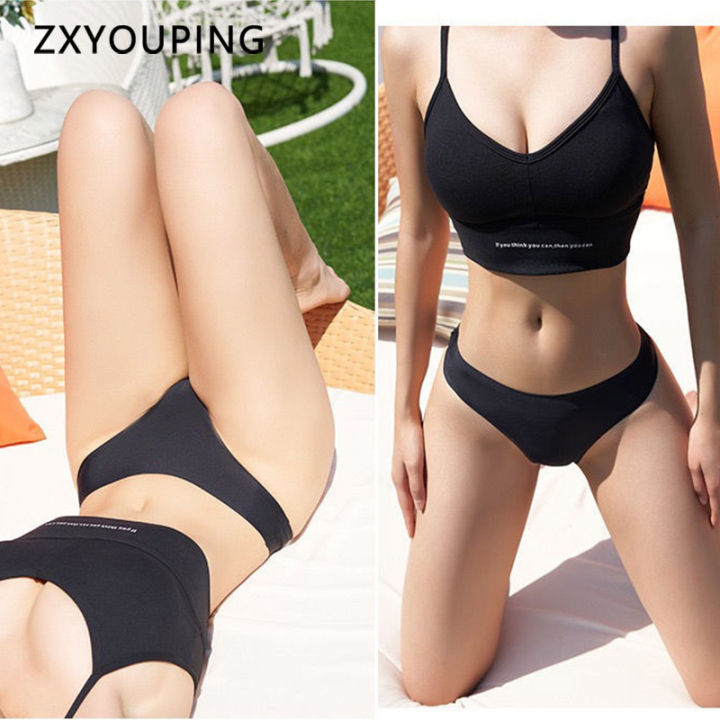 3Pcs Woman Sports G String Pantys Underwear Sexy Seamless Female Tback