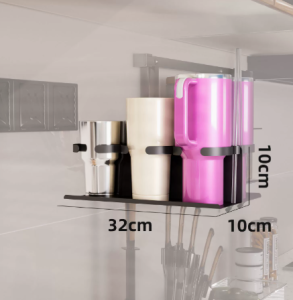 【In Stock】Magnetic Cup Holder for Fridge Heavy-Duty Water Bottle Organizer for All Size Tumble