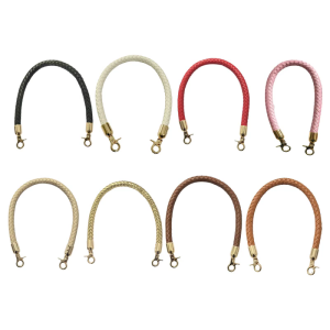 Replacement Shoulder Strap with Metal Hook 60cm PU Leather Woven Handbag Handle For Women Shoulder Bag Purse Making