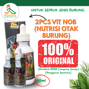 PAKET HEMAT 2 PCS NOB Nutrisi Otak Burung Vitamin Suplemen Penggacor Semua Burung Kicau