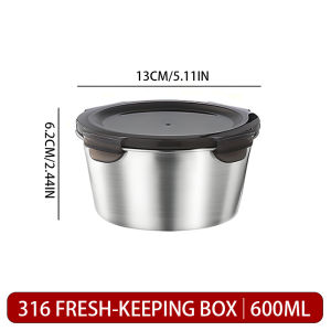 316 stainless steel sealed fresh-keeping lunch box leak proof lunch container environmentally friendly and reusable
