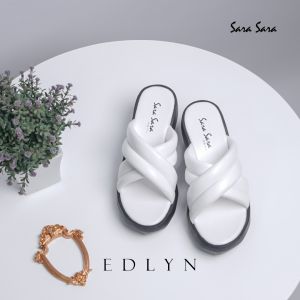 Sara sara EDLYN Sandal Wedges Wanita 65cm Japit For Casual/Formal Sendal Jelly Selop Simple
