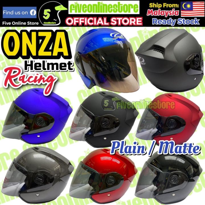 ONZA Motor Helmet Same KHI Design With Visor (Approved) Plain Matt