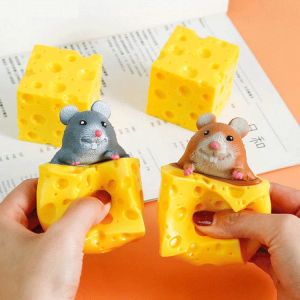 Squeeze Squishy Toy Cute Cartoon Rat Picture Helps Relieve Stress for Children.