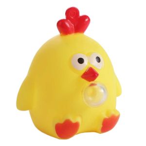 FUNG MALL Yellow Chicken Squeeze Toys Blow Bubble Pinch Kneading Cartoon Knead Toy Pinching Joy Doll Novelty Pinch Toys Gift