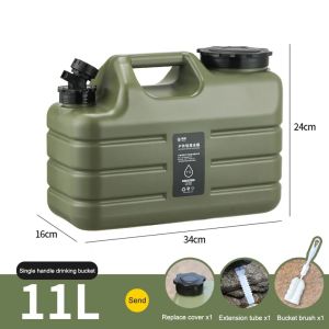 10/11/12L Camping Water Container Large Capacity Outdoor Drinking Water Bucket Portable Car Water Tank with Faucet for Picnic and Camping