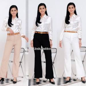 Celana Kulot Knit Premium - Loose Pants Knit Highwaist- Celana Cutbray Knit Wanita Highwaist