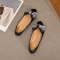 COCO#BX07 Chic Bowknot Ballet Flats in Microfiber Leather for Women - Korean Trendy Casual Shoe. 
