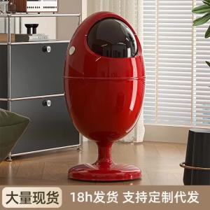 FFBH Large Capacity Trash Can Kitchen Luxury Movable Trash Bin Home Creative Space Cabin Design Litter Bins Home Cleaning Things 4Y1Z7