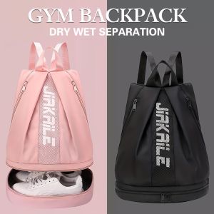 Women Sport Gym Fitness Backpack Outdoor Beach Waterproof Bag Dry Wet Separation with Shoe Compartment Lady Swimming Bag