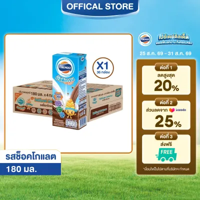 [ยกลัง][36 กล่อง/ลัง] โฟร์โมสต์ มัลติเกรน นมยูเอชที รสช็อกโกแลต 180 มล. Foremost Chocolate Multigrain Milk 180ml [carton][36 boxes/carton]