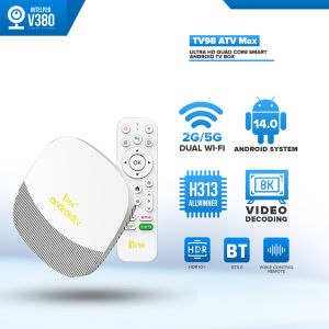 Intelper MXQ Pro TV98 ATV Max (8+128) Ultra HD 8K Smart Android TV Box Support 2.4G / 5G Dual WiFi Bluetooth 5.0 Android 14 Smart TV BOX Allwinner H313 Quad Core Media Player Set Support DLNA Airplay Miracast TV Receivers