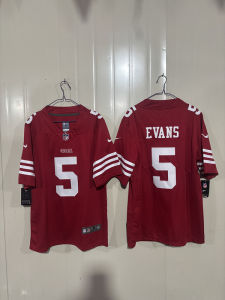 In stock 2026 new NFL San Francisco 49ers embroidered football jersey 5 # EYANS jerseys for Europe and America