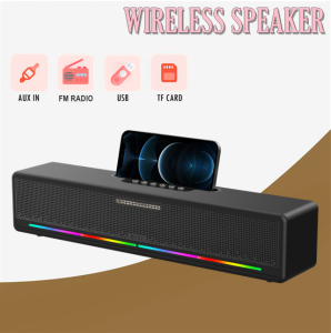 QIXI SK-2073 Wireless Bluetooth Super Bass Compact Design Speaker with RGB Lightning Effect and Phone Stand