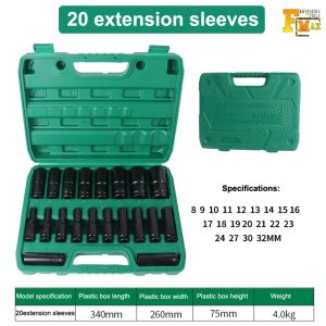 mata shock impact Isi 20 pcs Set Box Mata Mata Socket Extention Impact Socket 10 pcs 1/2 Inch