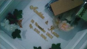 Paket Dekorasi Mahar NAMA TANGGAL NOMINAL Bisa ARAB AKRILIK GOLD MIRROR  chipboard akrilik dekorasi mahar rustic