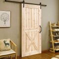 2.44/1.83M Rel Pintu Geser Sleding Barn Door Pintu Geser Industrial / Set barn door untuk Rel Geser Pintu Kayu Gudang lebar pintu / Rel Pintu Geser Door Track sliding door Hardware Rel Pintu Sleding untuk ukuran pintu. 