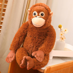 JOJO CASTLE 60cm Simulation Monkey Doll Kawaii Gorilla Plush Toys Long Arm Monkey Doll Toys Cartoon Animal Pillow Girls Creative Birthday Gift Baby Toys 猴子 玩偶